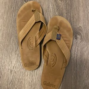 Woman’s Rainbow sandals worn a few times, leather